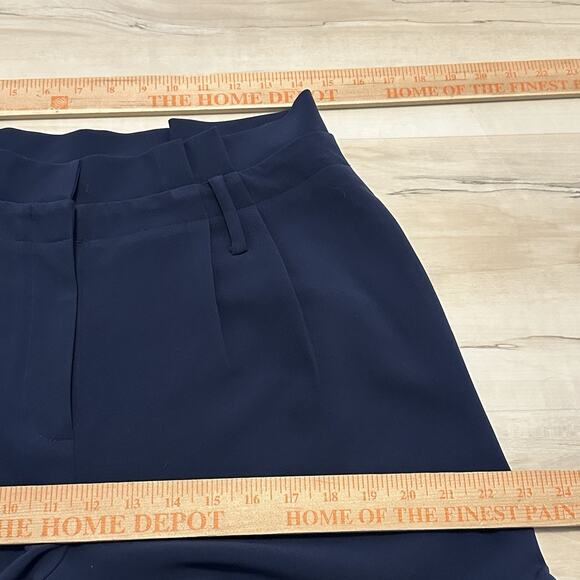 Boden Women 8R US 12R UK Pants Flat Front Wide Leg Cropped Navy Blue - Picture 7 of 8